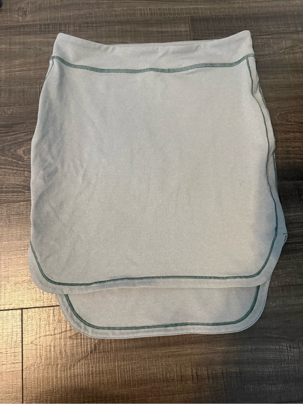 lululemon athletica Light Gray Layered Skirt with Green Stitching